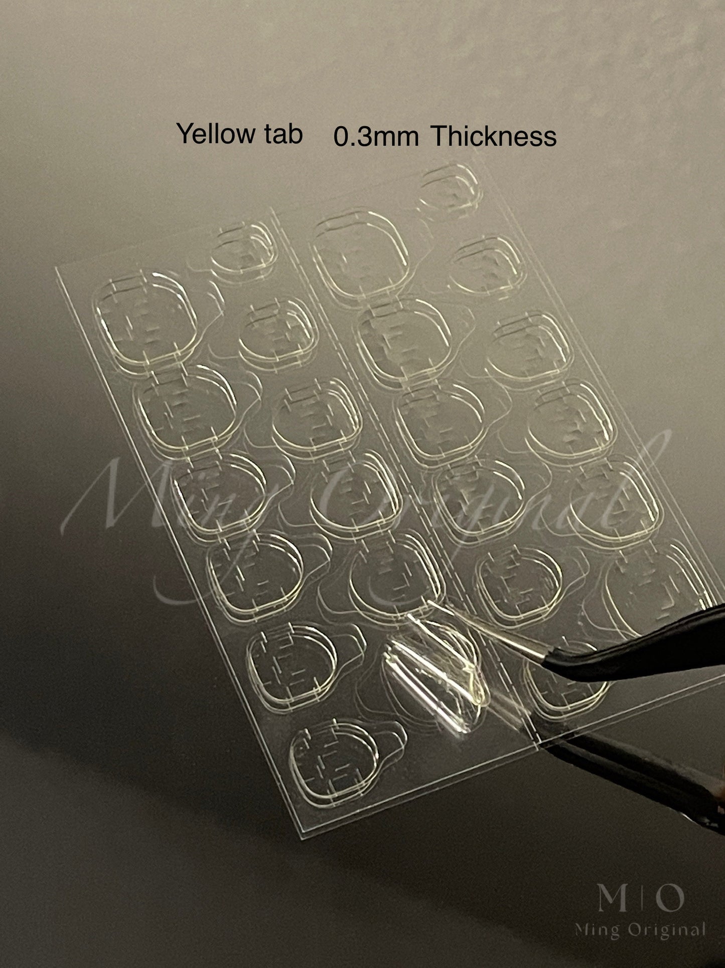 Super Strong Adhesive Tabs for Press On Nails, 1 Sheet 24 Tabs, Double Sided Nail Stickers, Available in Pink and Yellow.