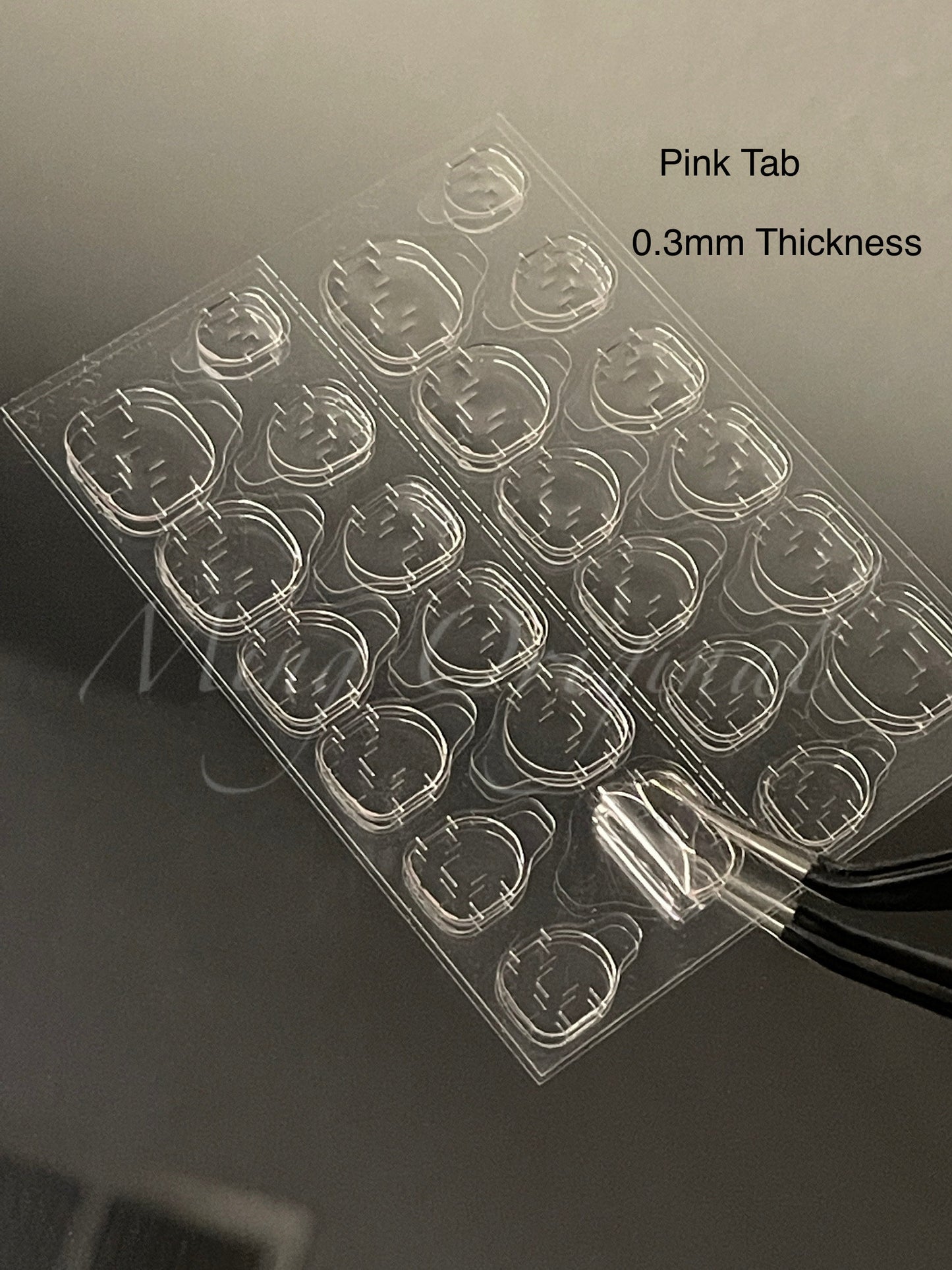 Super Strong Adhesive Tabs for Press On Nails, 1 Sheet 24 Tabs, Double Sided Nail Stickers, Available in Pink and Yellow.