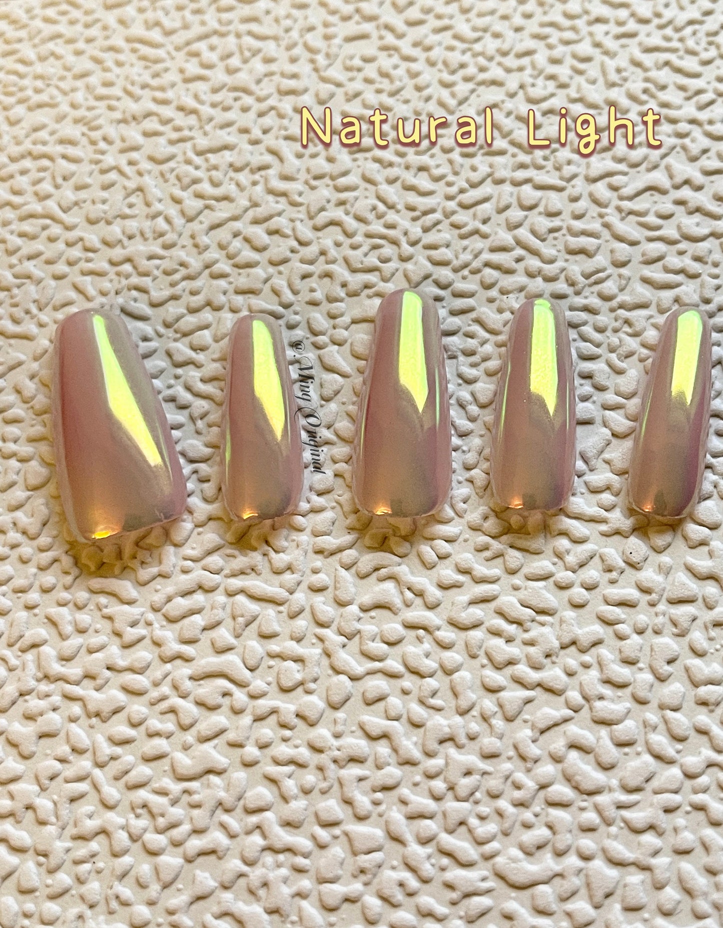 Purple Yellow Pink Green Aurora Glazed Donuts nail. Acrylic&press on nail, Chrome mermaid shimmer Nail, Special multicolored Edition