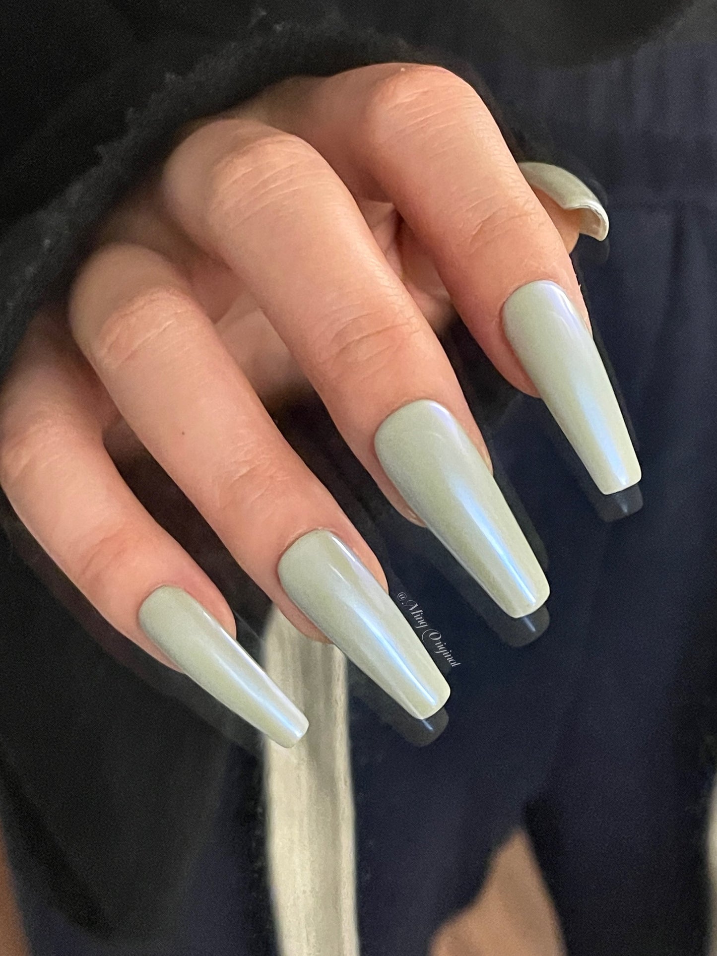 Blue Polar Light Chameleon Laser Shimmer nail, Aurora Holographic Acrylic&press on nail, Chrome mermaid Nail, Moonlight nail