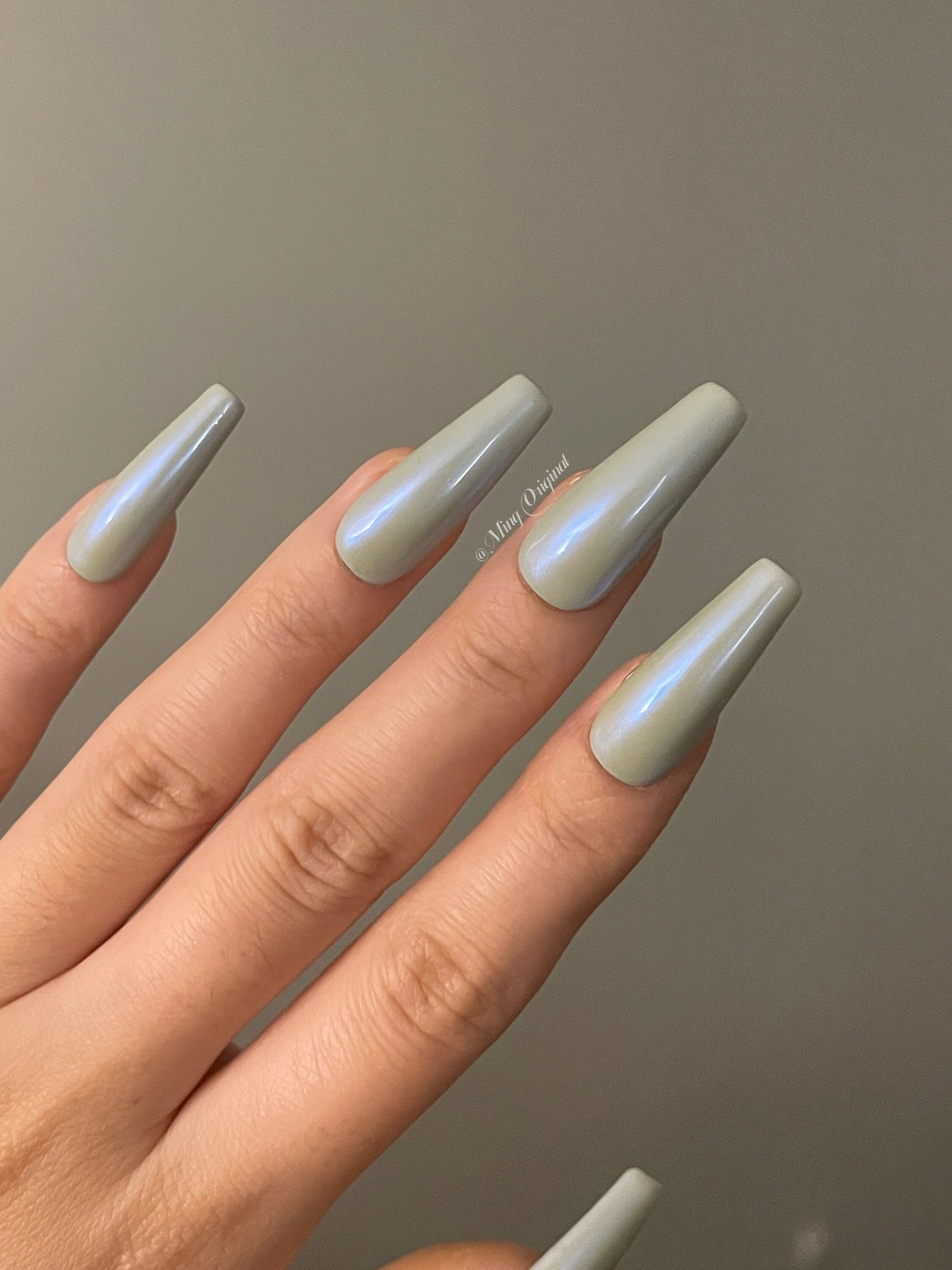 Blue Polar Light Chameleon Laser Shimmer nail, Aurora Holographic Acrylic&press on nail, Chrome mermaid Nail, Moonlight nail