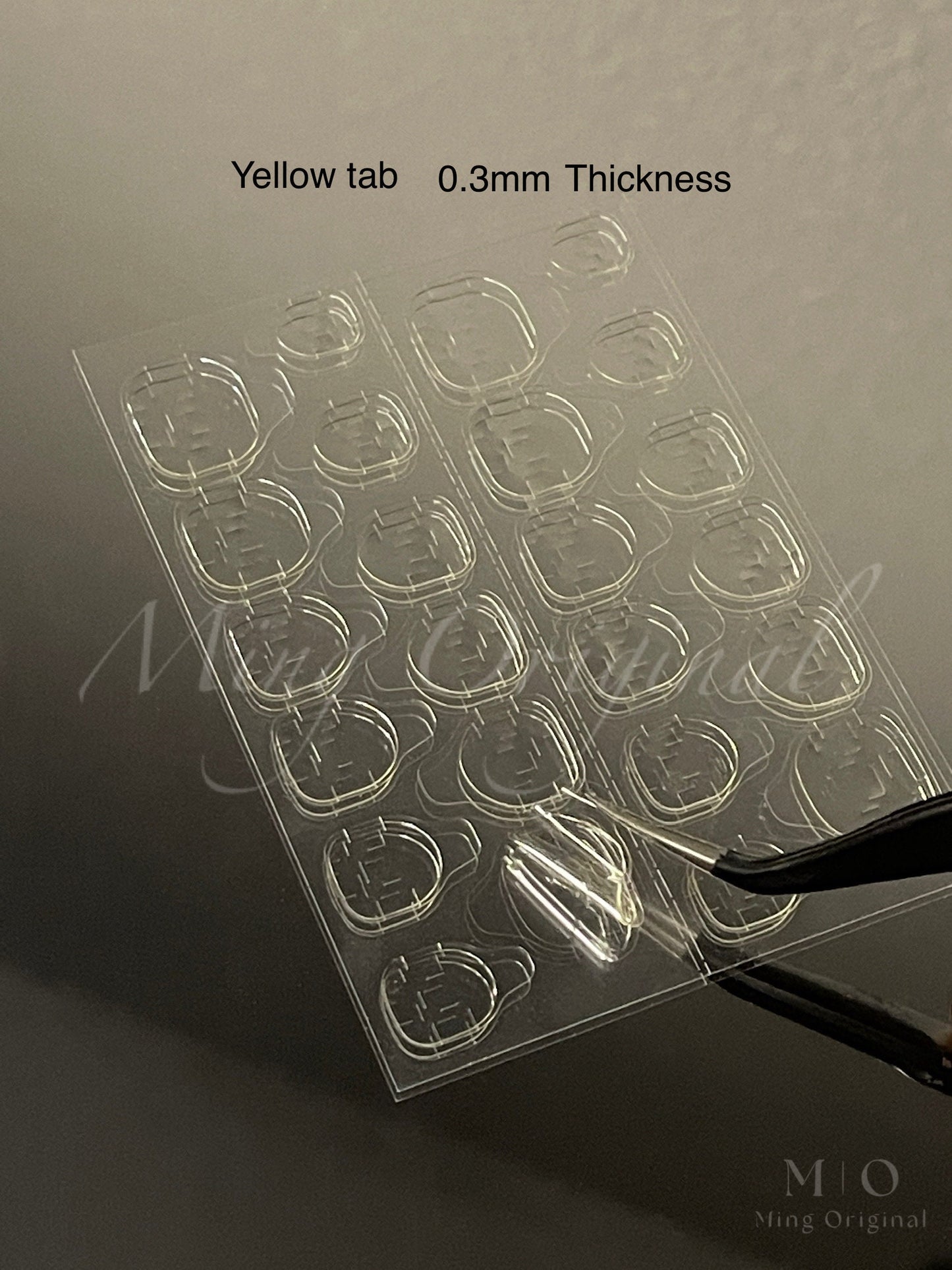 Super Strong Adhesive Tabs for Press On Nails, 1 Sheet 24 Tabs, Double Sided Nail Stickers, Available in Pink and Yellow.