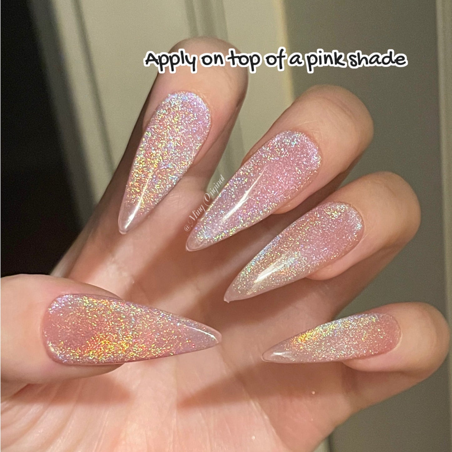 Universal Rainbow | UV/LED require, holographic cat eye gel polish, polar light magnetic gel