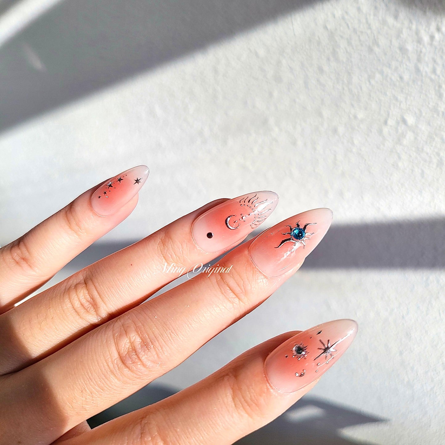 Blush y2k free style Nail press on, Fake nails, Luxury Handmade Nails