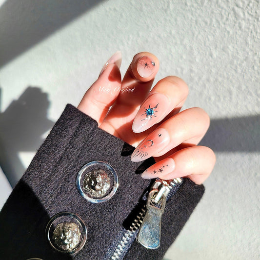 Blush y2k free style Nail press on, Fake nails, Luxury Handmade Nails