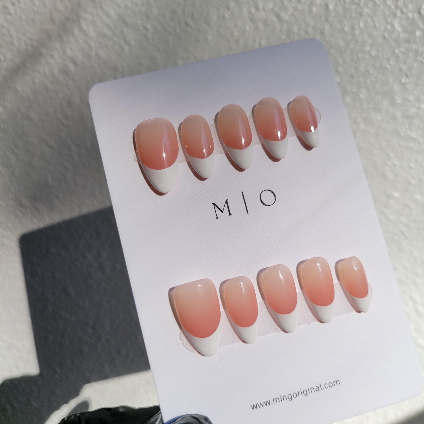 Classic Ombre French tip, hand painted premium Press on Nails, summer nail, gift for her