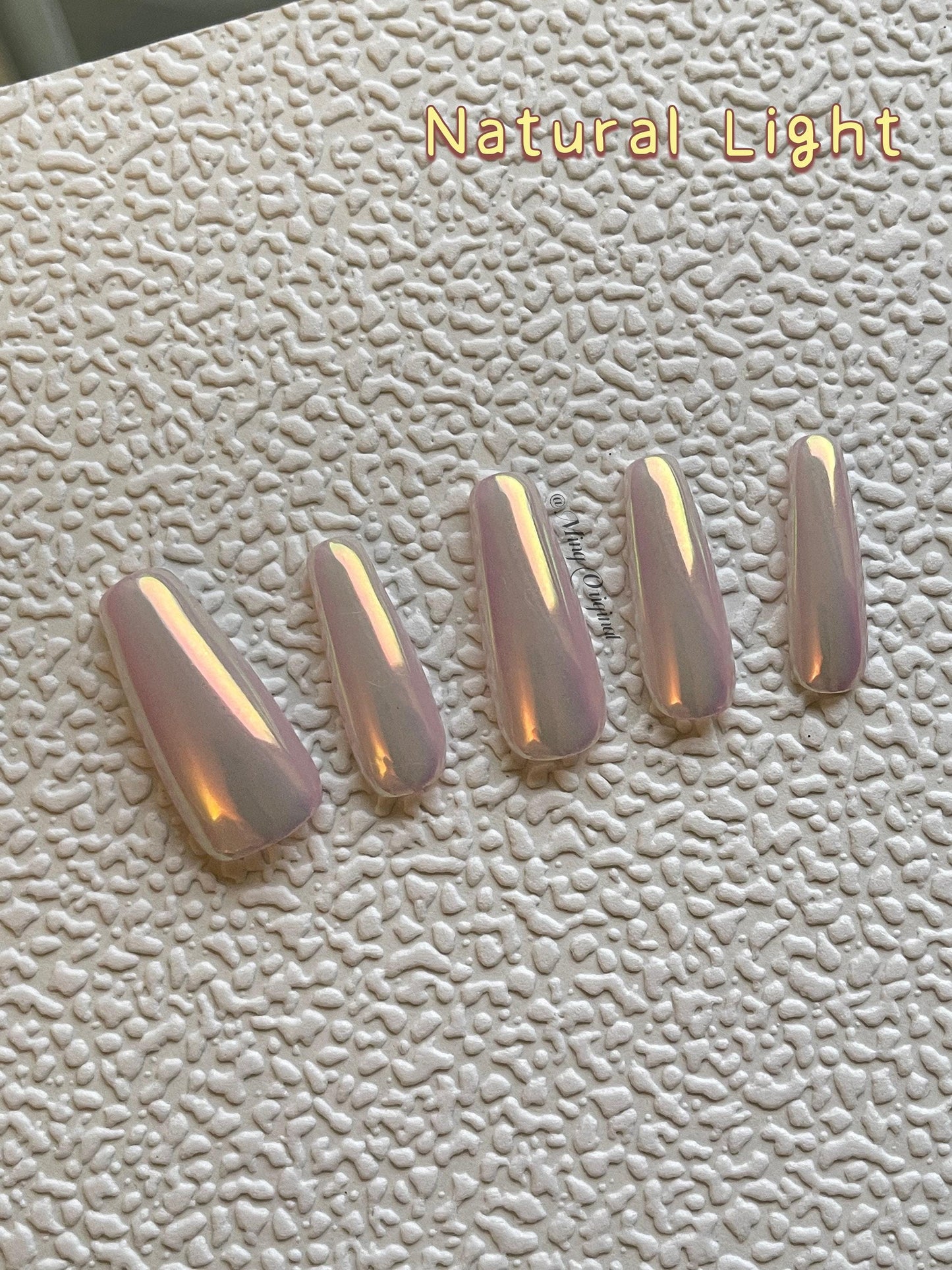 Purple Yellow Pink Green Aurora Glazed Donuts nail. Acrylic&press on nail, Chrome mermaid shimmer Nail, Special multicolored Edition