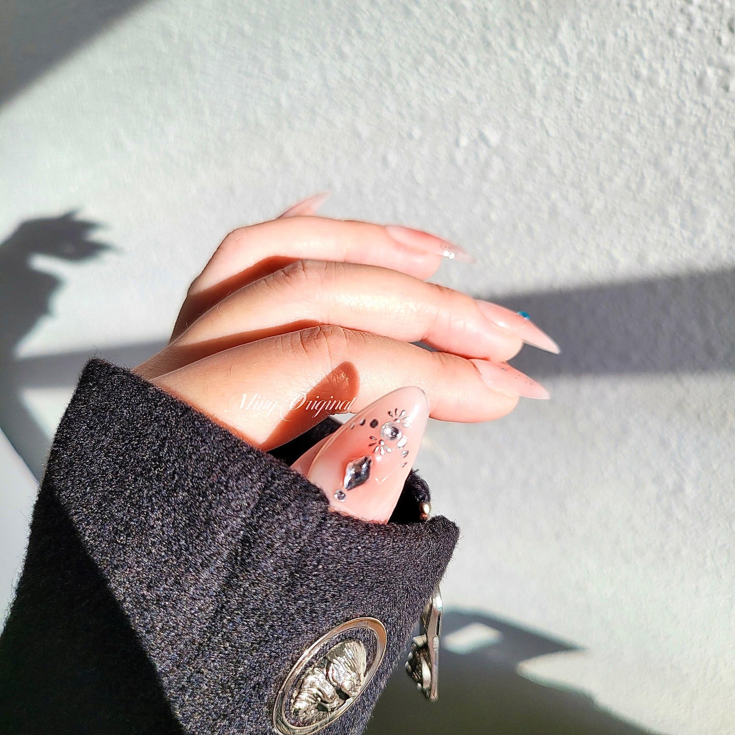 Blush y2k free style Nail press on, Fake nails, Luxury Handmade Nails