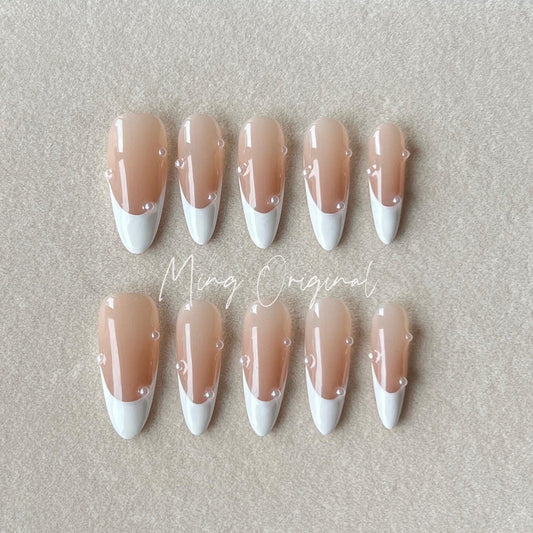 Summer Red 3d Cherry Nail,  Fruit Lover press on nails, Burgundy French Tip, Holiday Fake Nails, Gifts for Her