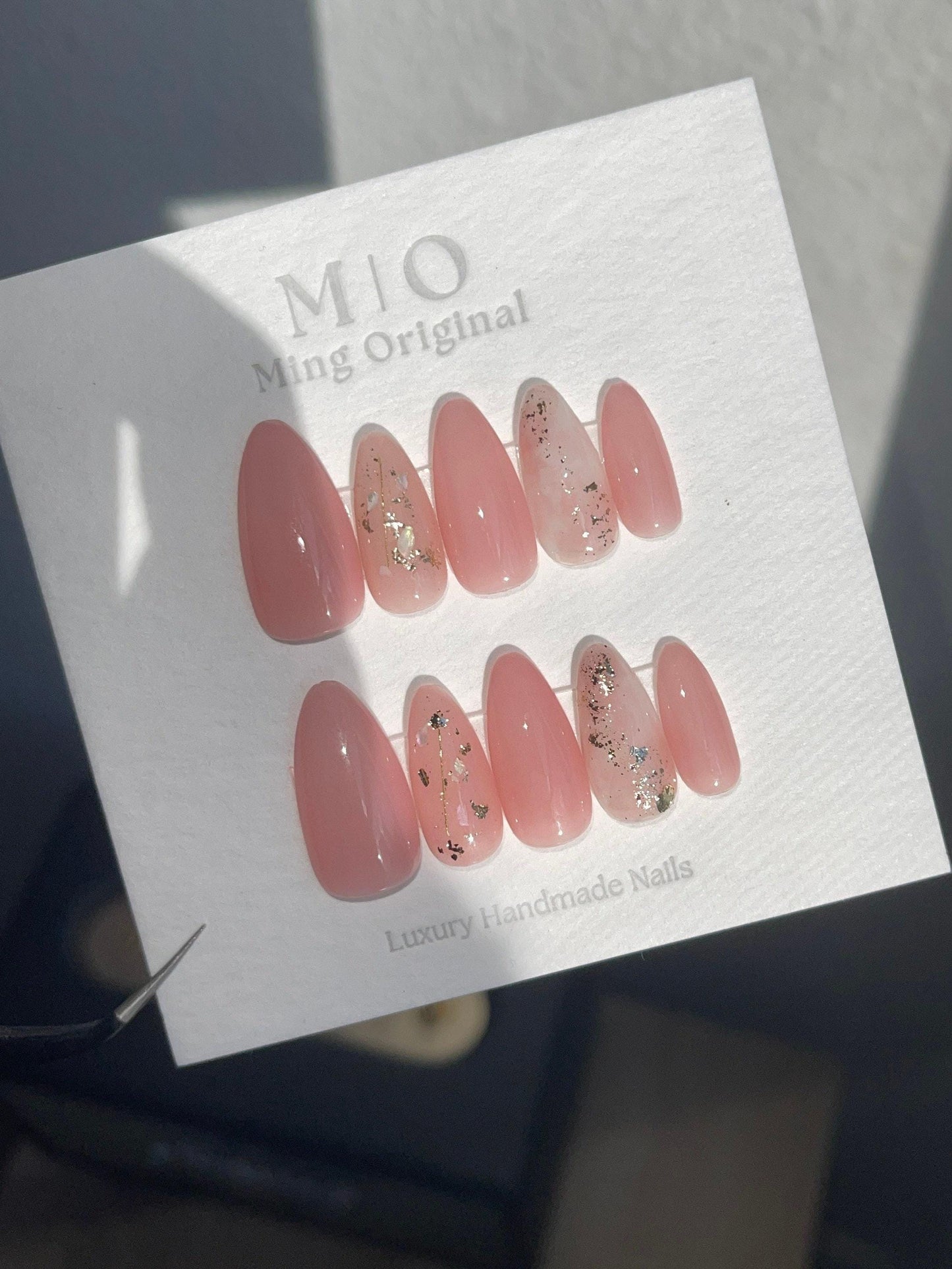 Miss Sweet blooming Japanese art nail, Acrylic & press on nails, glue on nails, reuse nails, jelly fake nail, glitter shine gel nail