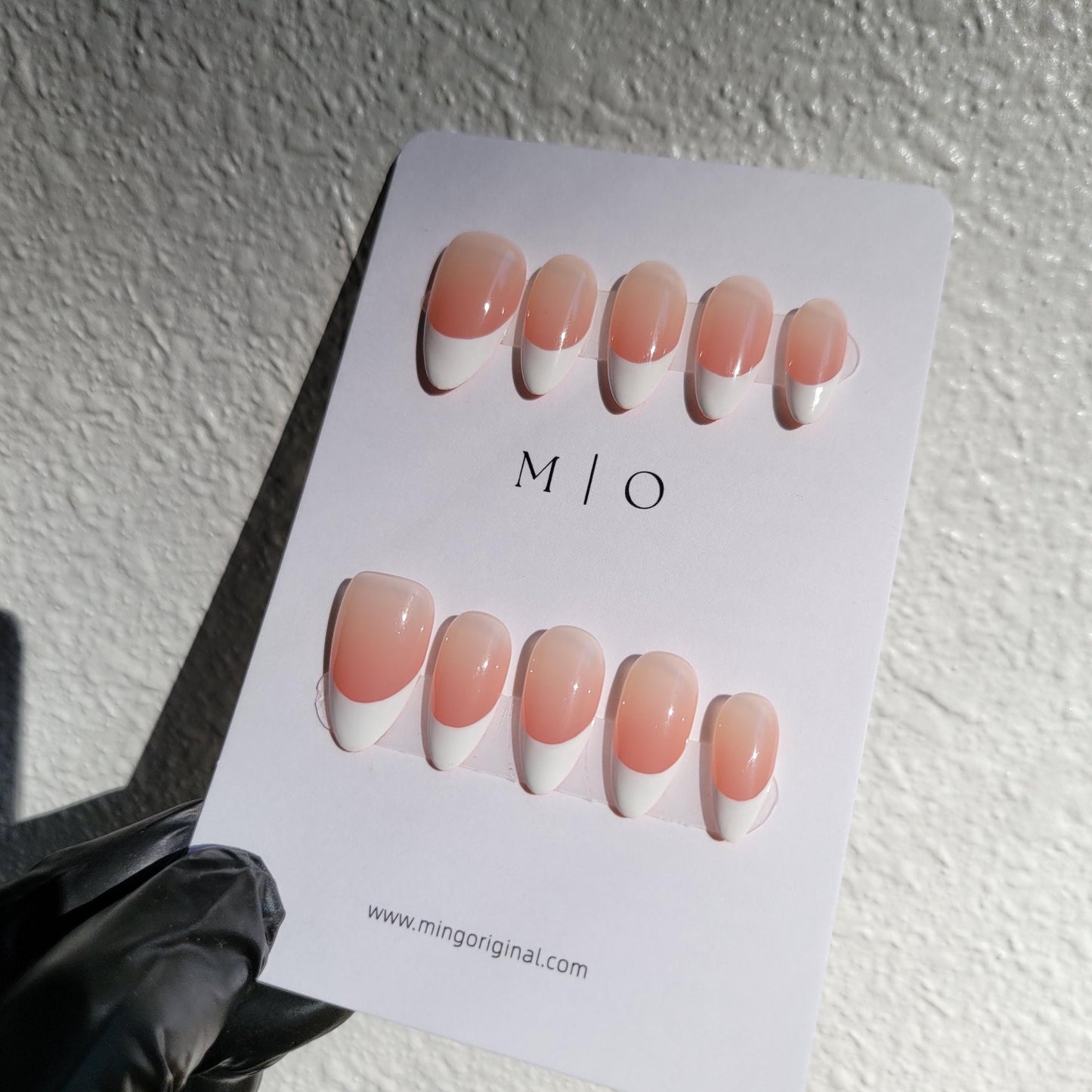 Classic Ombre French tip, hand painted premium Press on Nails, summer nail, gift for her