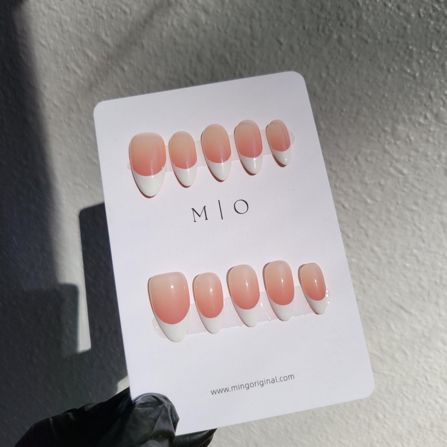 Classic Ombre French tip, hand painted premium Press on Nails, summer nail, gift for her