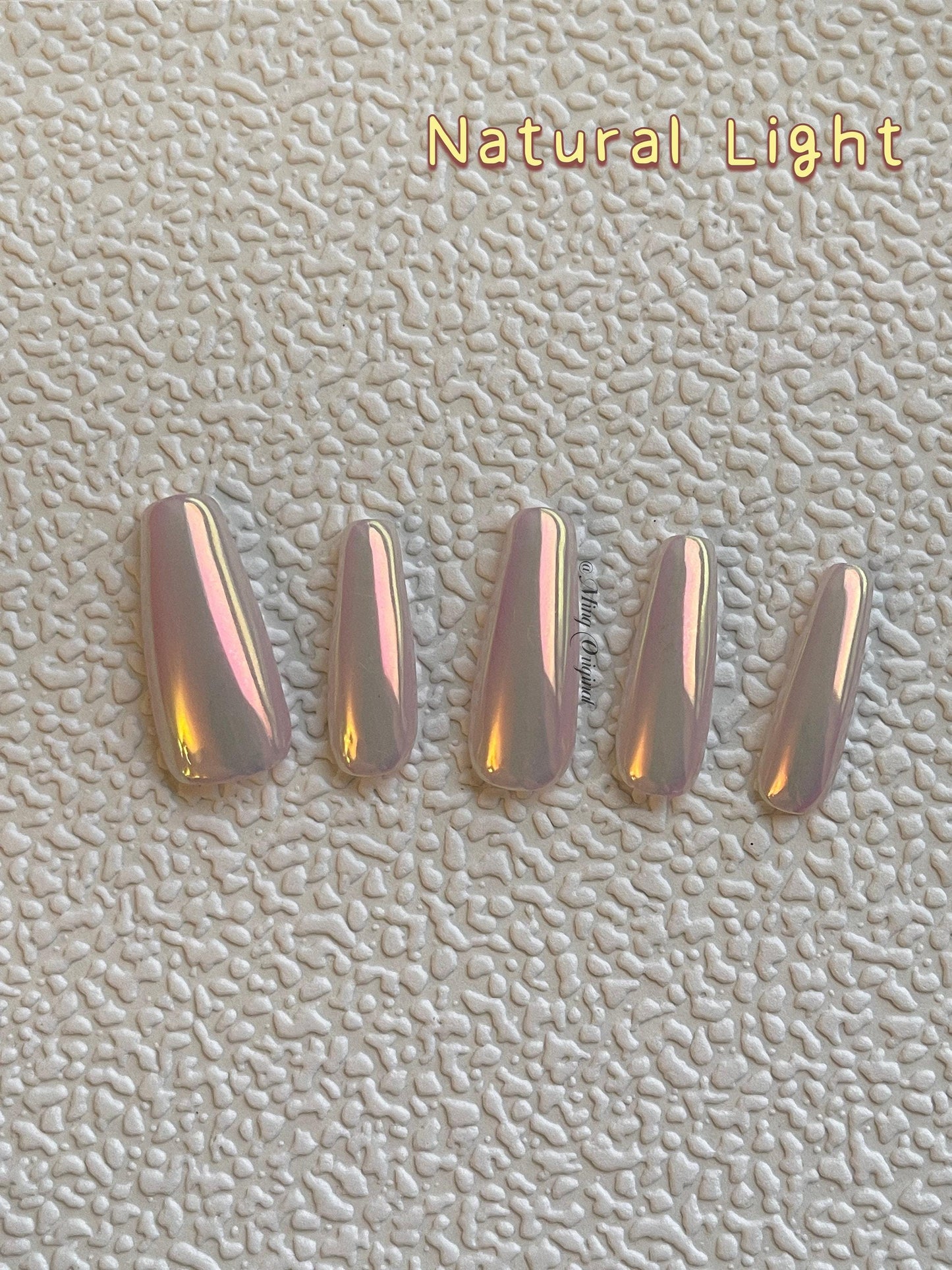 Purple Yellow Pink Green Aurora Glazed Donuts nail. Acrylic&press on nail, Chrome mermaid shimmer Nail, Special multicolored Edition