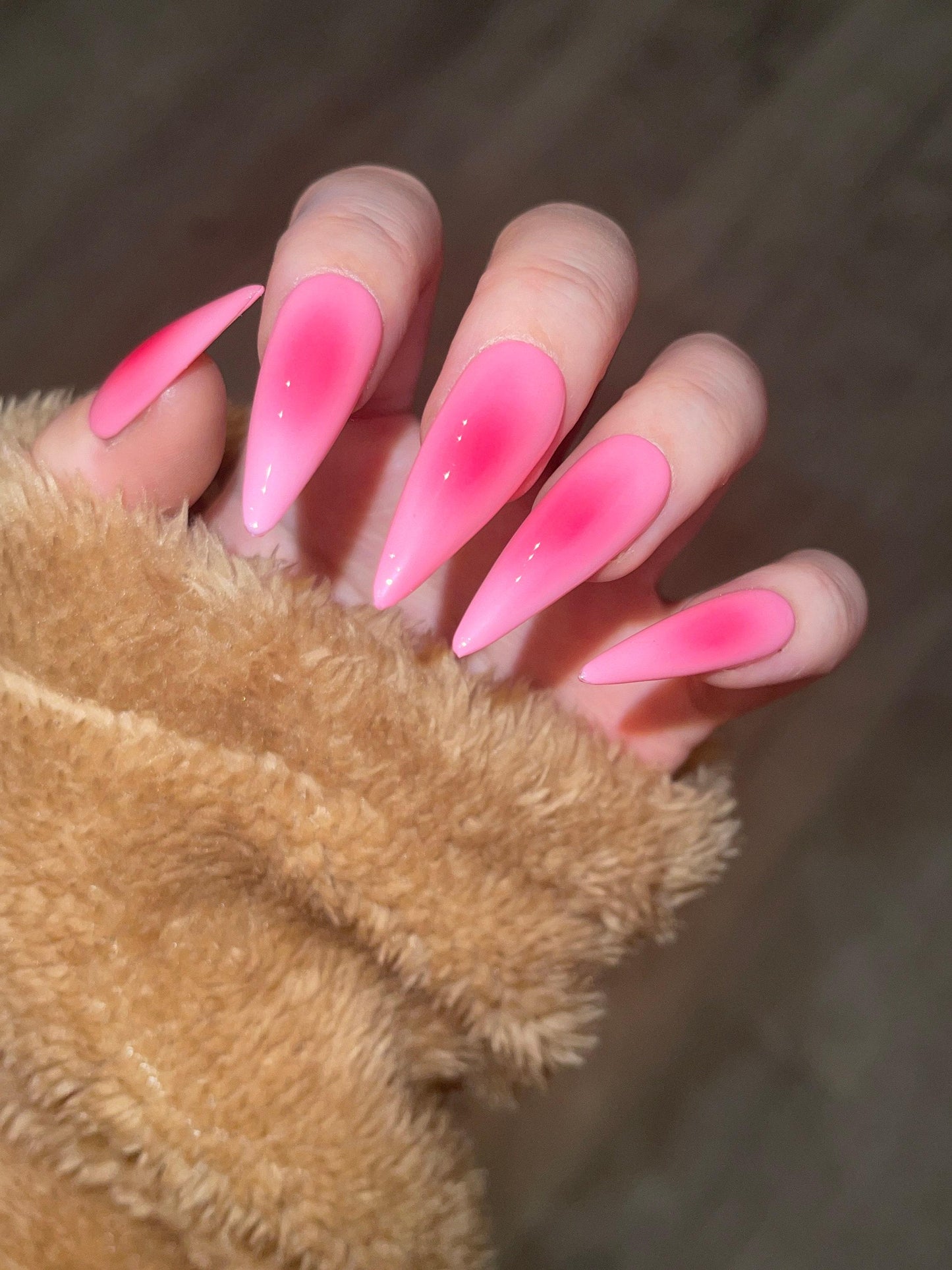 Reusable Pink Ombre Gradient Fade Pink Press on Nails, Blush y2k chic nail, Soft Pink Baby Boomer Fake nails, Jelly Nails, Matte or Glossy
