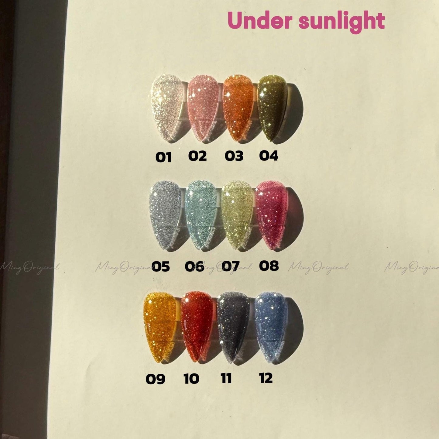 Semitransparent Colorful Solid Press-On Nails, Diamond Reflective Glitter nails, Everyday Wear Jelly Nails, gift for her, MO646