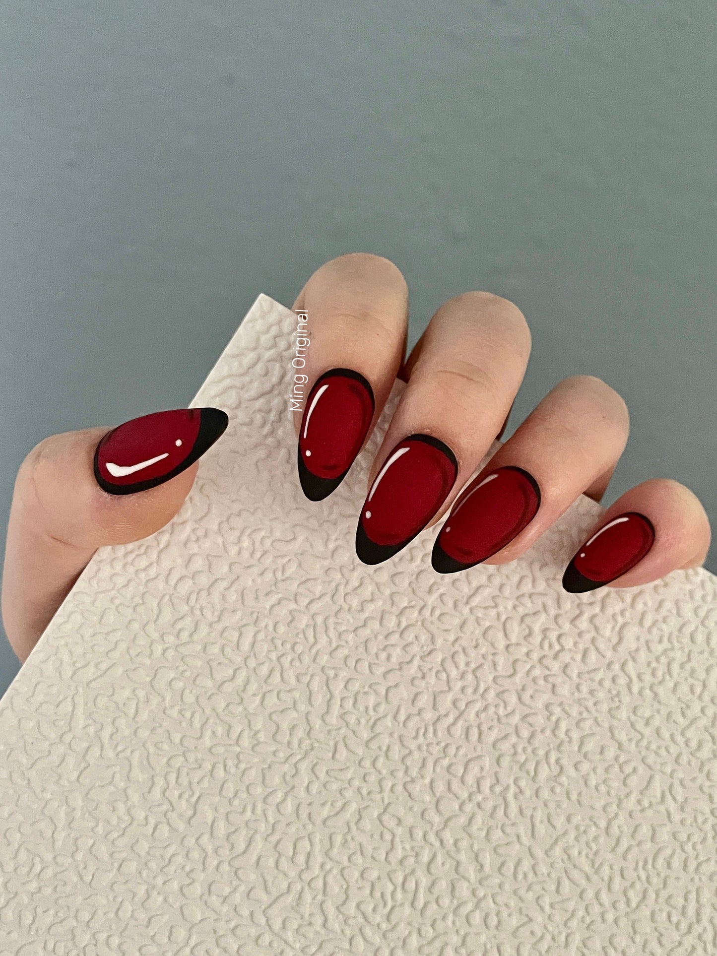 Pop Art Nails,Cartoon Nails, Comic Art press on nail, Premium Hand paint Nails, Fake nails, Nail Artist Faux Nails, Manga Red Matte nail