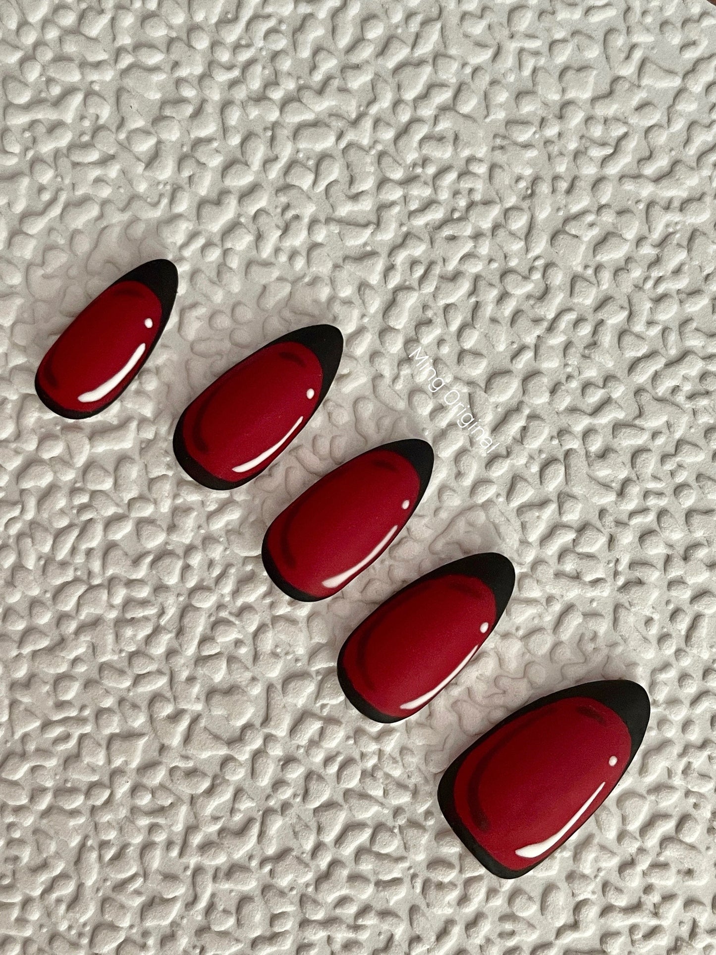 Pop Art Nails,Cartoon Nails, Comic Art press on nail, Premium Hand paint Nails, Fake nails, Nail Artist Faux Nails, Manga Red Matte nail