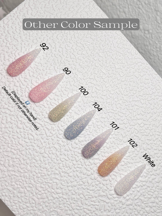 Reusable Pink Sugar Glitter Ombre Gradient Fade White Press on Nails, French tip nail, Soft Pink Baby Boomer Sparkly Fake nails